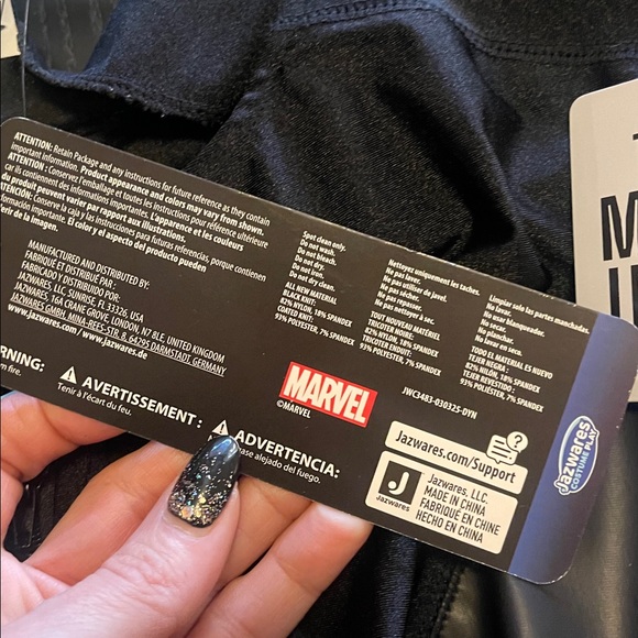Marvel infinity, saga Black Faux Leather jumpsuit Xl - Picture 7 of 9